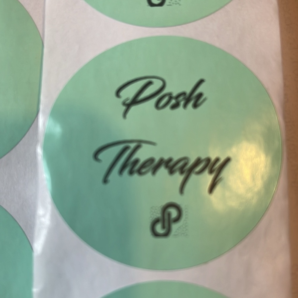 2” Posh Therapy Hand Crafted Stickers (50) Total NIP